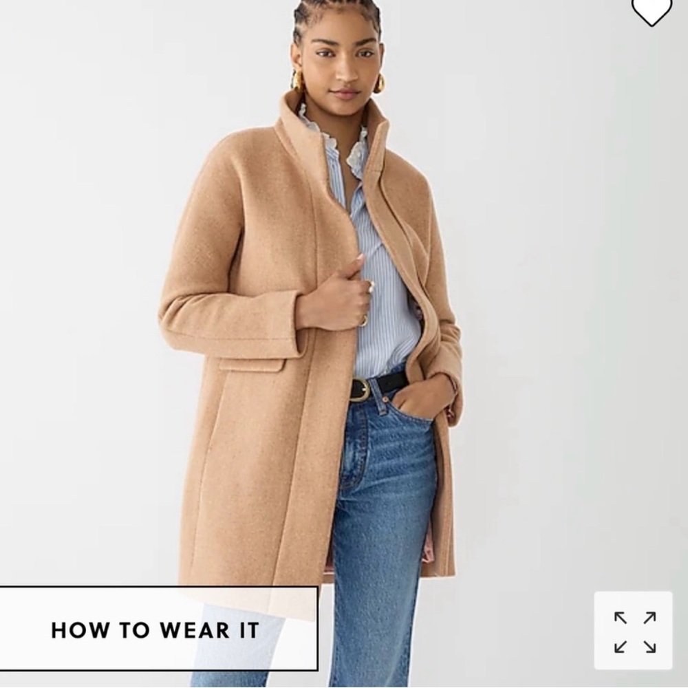 J Crew Cocoon Coat in Sandstone